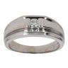 9ct White Gold 0.25ct Diamond Signet Ring