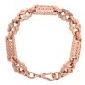 9ct Rose Gold Stars and Bars Bracelet 7.5"
