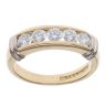 18ct Yellow and White Gold 0.75ct Brilliant Cut Diamond Five Stone Ring