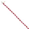 9ct Yellow Gold Created Ruby and Diamond Bracelet 7"