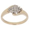 9ct Yellow Gold 0.15ct Diamond Cluster Ring
