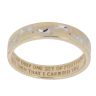 9ct Yellow and White Gold Footprints 4mm Wedding Band