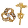 22ct Yellow Gold Cubic Zirconia Knot Stud Earrings