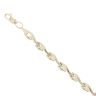 14ct Yellow and White Gold Twist Bracelet 6.5"