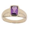 9ct Yellow Gold Amethyst Signet Ring