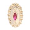 14ct Yellow Gold Red Gemstone Ring