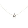 9ct Yellow & White Gold Star Pendant & Chain 18"