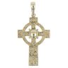 9ct Yellow Gold Celtic Patterned Cross Pendant