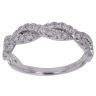18ct White Gold 0.50ct Brilliant Cut Diamond Crossover Twist Ring