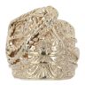 9ct Yellow Gold Patterned Saddle Ring