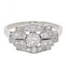 Platinum 0.55cts Diamond Deco Inspired Ring