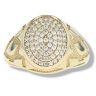 9ct Yellow Gold Oval Cubic Zirconia Signet Ring