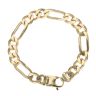 9ct Yellow Gold Figaro Bracelet 8"