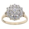 9ct Yellow Gold Cubic Zirconia Cluster Ring