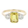 18ct Yellow Gold 0.35cts Diamond And Yellow Sapphire Ring