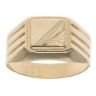 14ct Yellow Gold Square Patterned Signet Ring