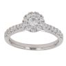 Platinum 0.43ct Brilliant Cut Diamond Cluster Ring