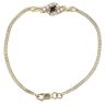 9ct Yellow Gold Cubic Zirconia and Sapphire Cluster Bracelet 7.5"