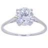 Silver Cubic Zirconia Solitaire Ring