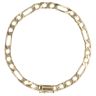 9ct Yellow Gold Figaro Bracelet 8.5"