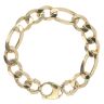 9ct Yellow Gold Figaro Bracelet 8.5"
