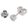 9ct White Gold 0.20ct Diamond Solitaire Stud Earrings