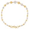 22ct Yellow and White Gold Ball Cut Fancy Bracelet 7"