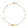 22ct Yellow Gold Five Bead Fancy Bracelet 7"