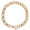 9ct Yellow Gold Patterned and Plain Belcher Bracelet 8.5"