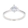 Silver Cubic Zirconia Single Stone Ring by Icesia
