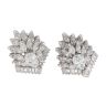 18ct Yellow And White Gold Diamond Cluster Earrings