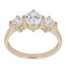 14ct Yellow Gold Cubic Zirconia Three Stone Ring