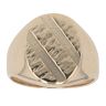 9ct Yellow Gold Linear Patterned Signet Ring