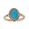 9ct Yellow Gold Turquoise Single Stone Ring