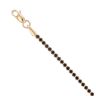 14ct Yellow Gold Black Cubic Zirconia Tennis Bracelet 7"