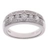 18ct White Gold 0.75ct Brilliant and Princess Cut Diamond Fancy Ring
