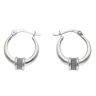 Silver Moondust Fancy Hoop Earrings By Icesia