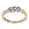 18ct Yellow Gold 0.25ct Brilliant Cut Diamond Trilogy Ring