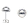 Silver Half Ball Stud Earrings By Icesia