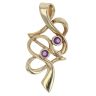 9ct Yellow Gold Amethyst Heart Clogau Pendant