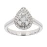 9ct White Gold 0.50ct Diamond Pear Cluster Ring