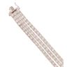 18ct White Gold 6.00ct Brilliant Cut Diamond Three Row Tennis Bracelet 7"