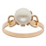 18ct Yellow Gold Pearl Single Stone Ring
