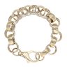 9ct Yellow Gold Cubic Zirconia Patterned Belcher Bracelet 8.5"