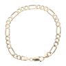 9ct Yellow Gold Figaro Bracelet 7.5"