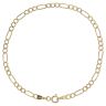 9ct Yellow Gold Figaro Bracelet 7.5"