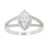 Silver Cubic Zirconia Cluster Ring by Icesia