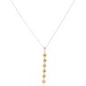 9ct Yellow Gold Yellow Sapphire Cluster Drop Pendant and Chain 18"