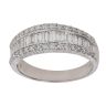 18ct White Gold 0.75ct Brilliant and Baguette Cut Diamond Fancy Ring