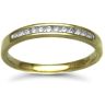 9ct Yellow Gold 0.10ct Diamond Channel Set Half Eternity Ring